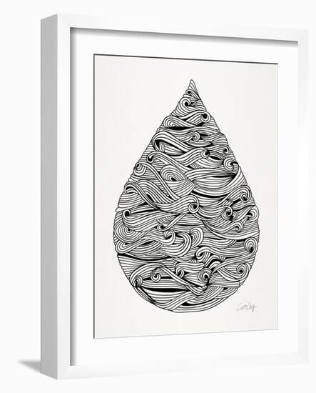 Black Water Drop-Cat Coquillette-Framed Giclee Print