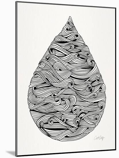 Black Water Drop-Cat Coquillette-Mounted Giclee Print