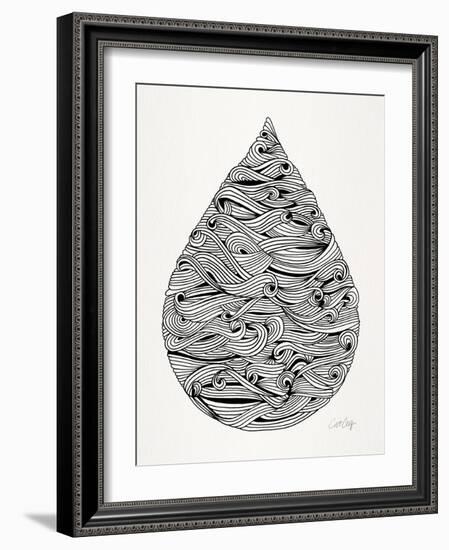 Black Water Drop-Cat Coquillette-Framed Giclee Print