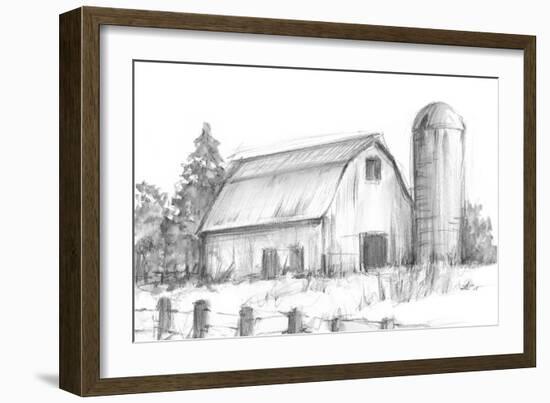 Black & White Barn Study I-Ethan Harper-Framed Art Print