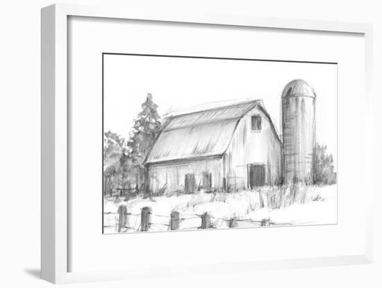 Black & White Barn Study I-Ethan Harper-Framed Art Print