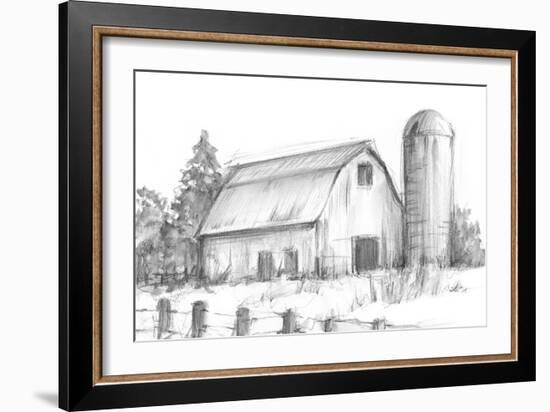Black & White Barn Study I-Ethan Harper-Framed Art Print
