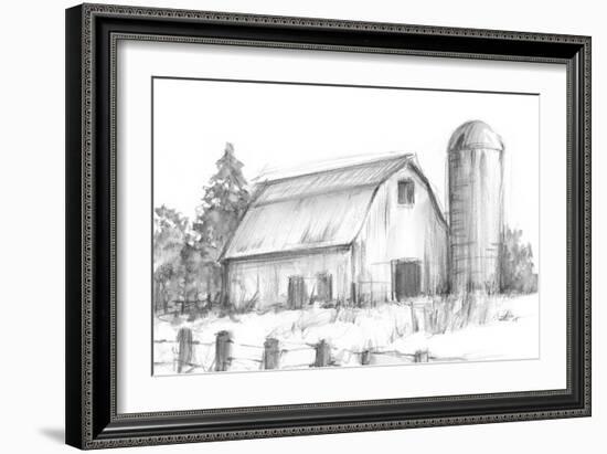 Black & White Barn Study I-Ethan Harper-Framed Art Print