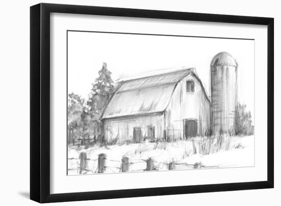 Black & White Barn Study I-Ethan Harper-Framed Premium Giclee Print