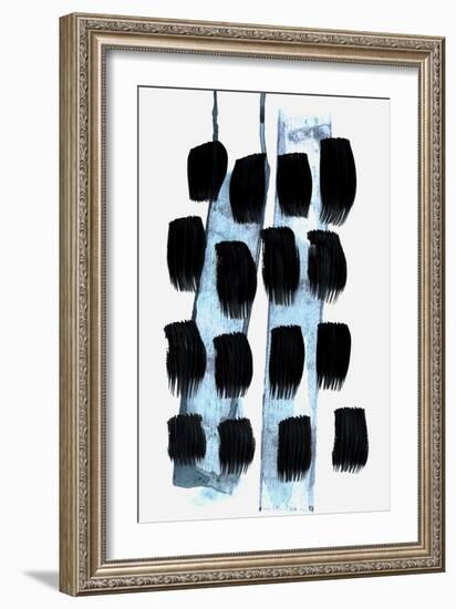 Black White Blue-Iris Lehnhardt-Framed Art Print