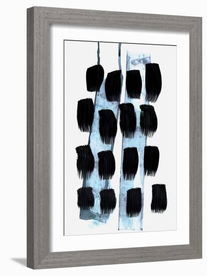 Black White Blue-Iris Lehnhardt-Framed Art Print