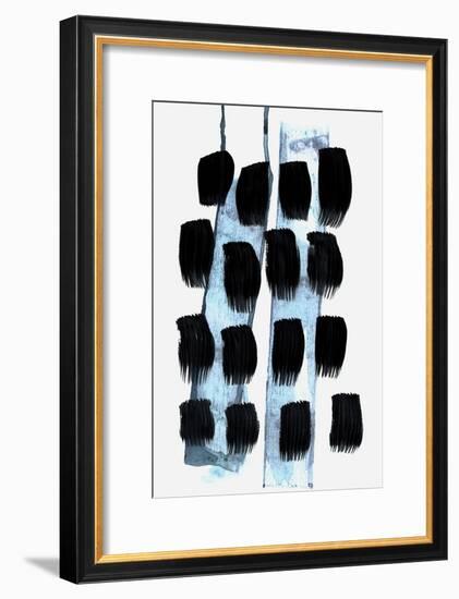 Black White Blue-Iris Lehnhardt-Framed Art Print