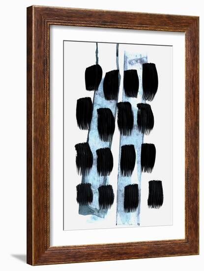 Black White Blue-Iris Lehnhardt-Framed Art Print