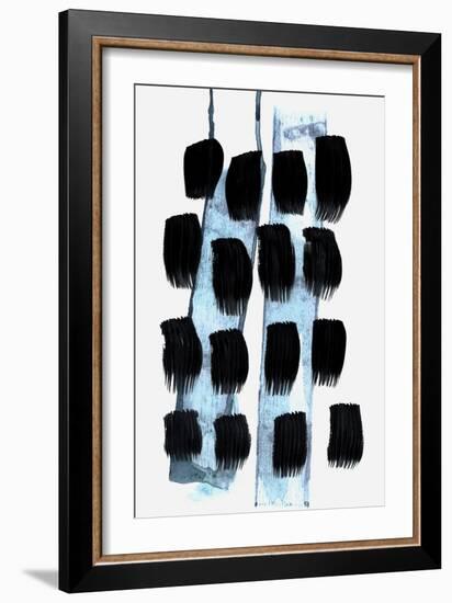 Black White Blue-Iris Lehnhardt-Framed Art Print