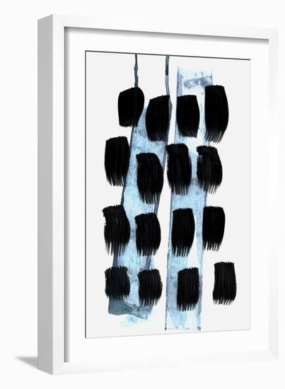 Black White Blue-Iris Lehnhardt-Framed Premium Giclee Print