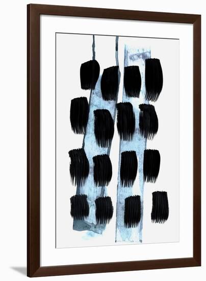 Black White Blue-Iris Lehnhardt-Framed Art Print