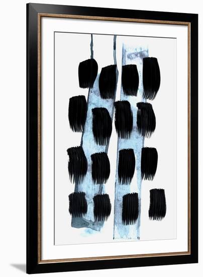 Black White Blue-Iris Lehnhardt-Framed Art Print