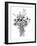 Black & White Bouquet I-Emma Scarvey-Framed Art Print