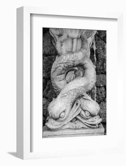 Black & White Fountain Detail I-Laura DeNardo-Framed Photographic Print