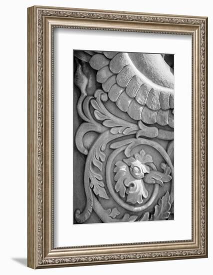 Black & White Fountain Detail II-Laura DeNardo-Framed Photographic Print