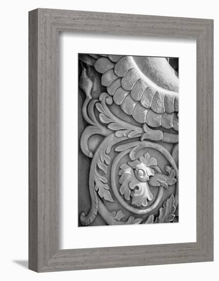 Black & White Fountain Detail II-Laura DeNardo-Framed Photographic Print