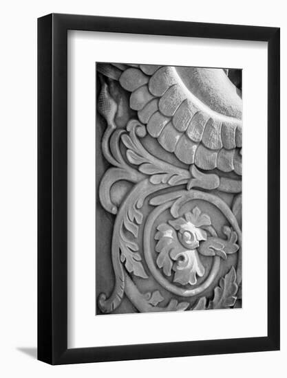 Black & White Fountain Detail II-Laura DeNardo-Framed Photographic Print