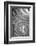 Black & White Fountain Detail II-Laura DeNardo-Framed Photographic Print