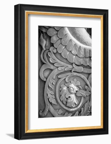 Black & White Fountain Detail II-Laura DeNardo-Framed Photographic Print