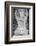 Black & White Fountain Detail III-Laura DeNardo-Framed Photographic Print