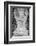 Black & White Fountain Detail III-Laura DeNardo-Framed Photographic Print