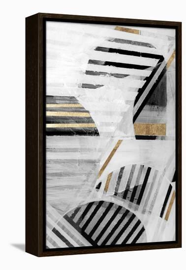 Black White Gold I-null-Framed Stretched Canvas