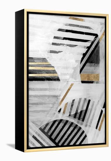 Black White Gold I-null-Framed Stretched Canvas