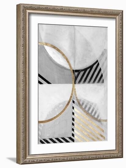 Black White Gold III-null-Framed Premium Giclee Print