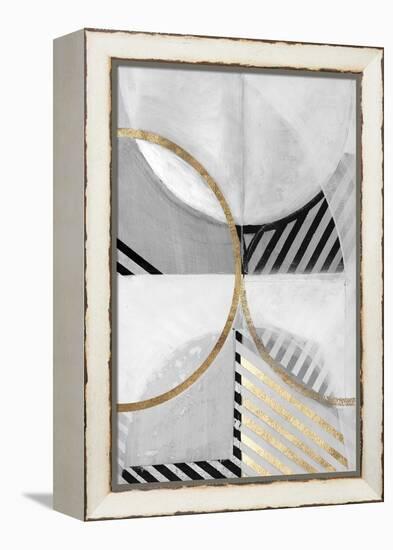 Black White Gold III-null-Framed Stretched Canvas