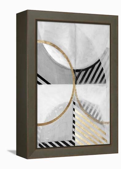 Black White Gold III-null-Framed Stretched Canvas