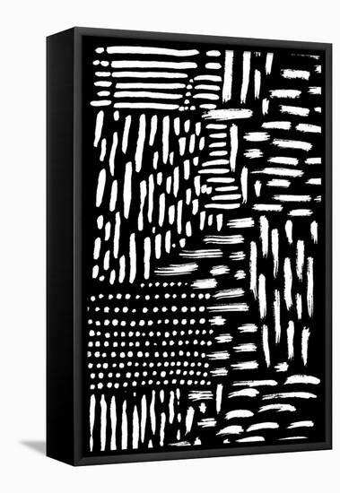 Black & White Marking 2-null-Framed Stretched Canvas