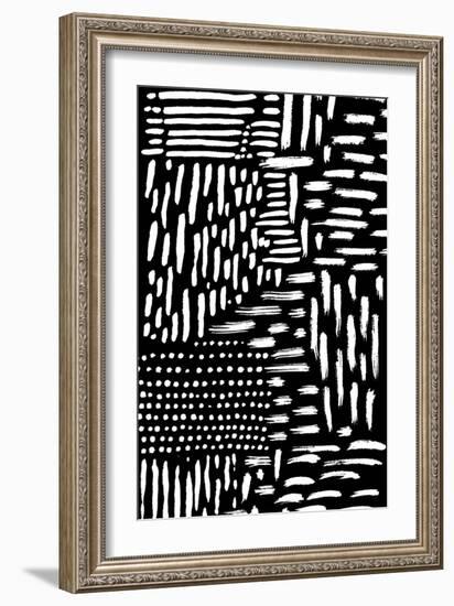 Black & White Marking 2-null-Framed Art Print