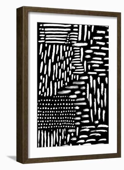 Black & White Marking 2-null-Framed Art Print