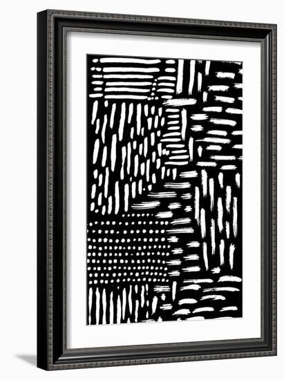 Black & White Marking 2-null-Framed Art Print