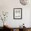 Black & White Protea on Linen I-Vision Studio-Framed Art Print displayed on a wall