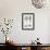Black & White Protea on Linen I-Vision Studio-Framed Art Print displayed on a wall