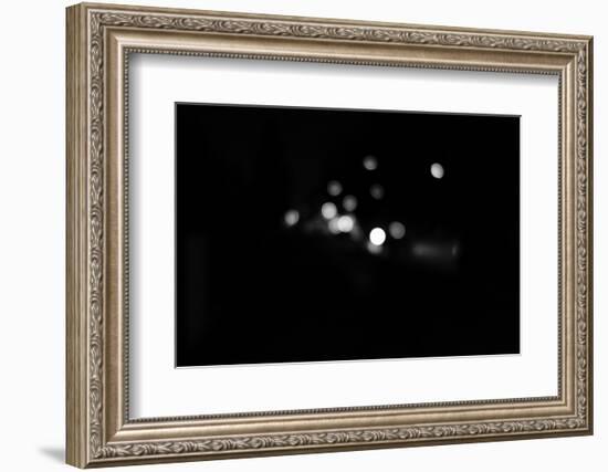 black / white recording, Bokeh-Benjamin Engler-Framed Photographic Print