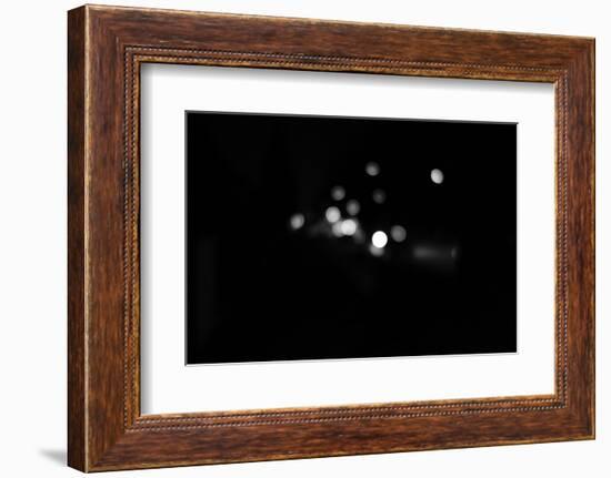 black / white recording, Bokeh-Benjamin Engler-Framed Photographic Print