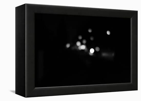 black / white recording, Bokeh-Benjamin Engler-Framed Premier Image Canvas