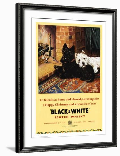 Black & White Scotch Whisky-null-Framed Art Print