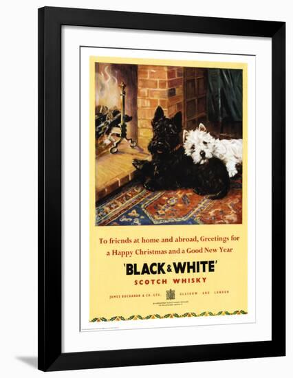 Black & White Scotch Whisky-null-Framed Art Print