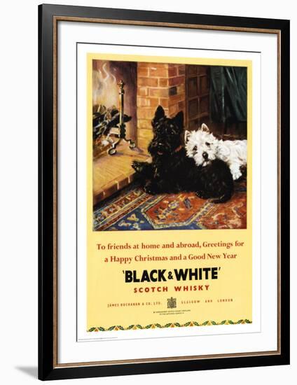 Black & White Scotch Whisky-null-Framed Art Print