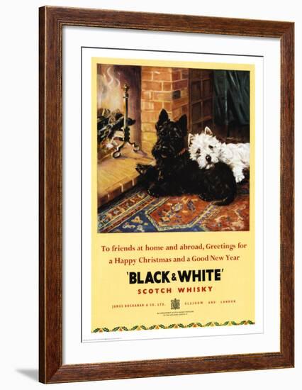 Black & White Scotch Whisky-null-Framed Art Print