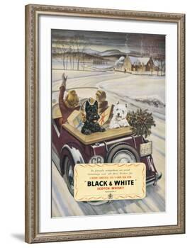 Black & White Scotch Whisky-null-Framed Art Print