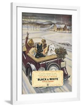 Black & White Scotch Whisky-null-Framed Art Print