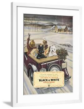 Black & White Scotch Whisky-null-Framed Art Print