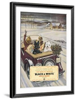 Black & White Scotch Whisky-null-Framed Art Print