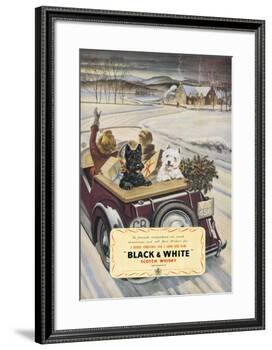 Black & White Scotch Whisky-null-Framed Art Print