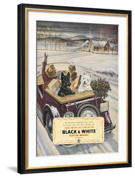Black & White Scotch Whisky-null-Framed Art Print