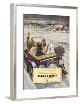 Black & White Scotch Whisky-null-Framed Art Print